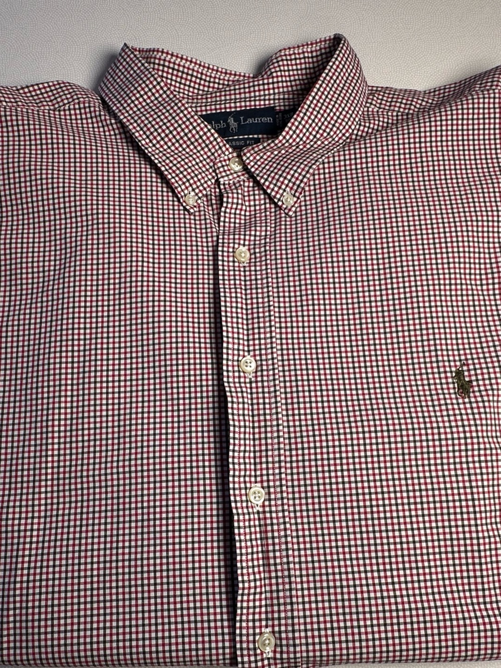 Ralph Lauren Classic Fit 3XB Big Red Check Button Front Short Sleeve Shirt - Picture 10 of 10
